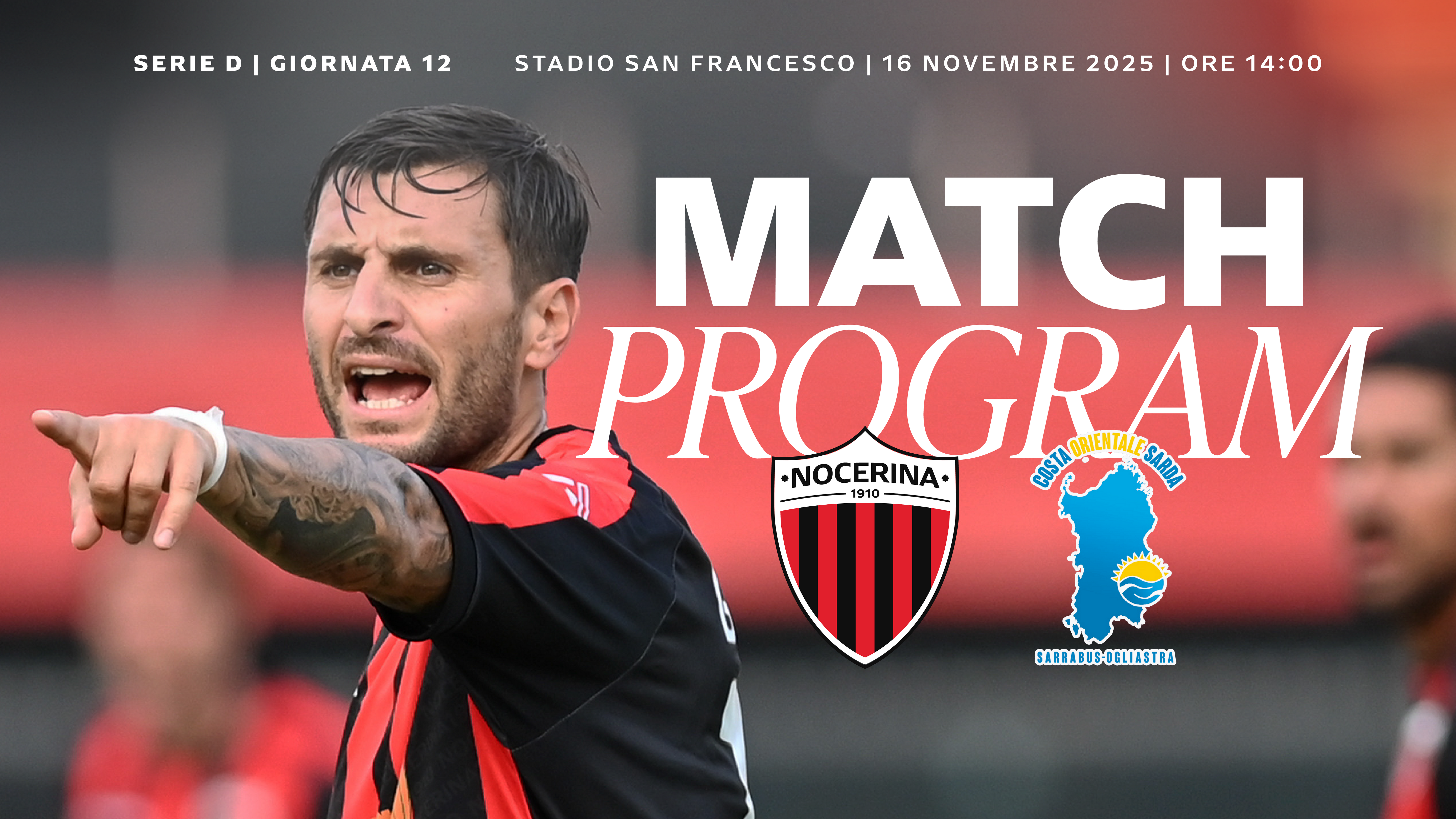 NOCERINA-COS SARRABUS: il match program della 12ª giornata.